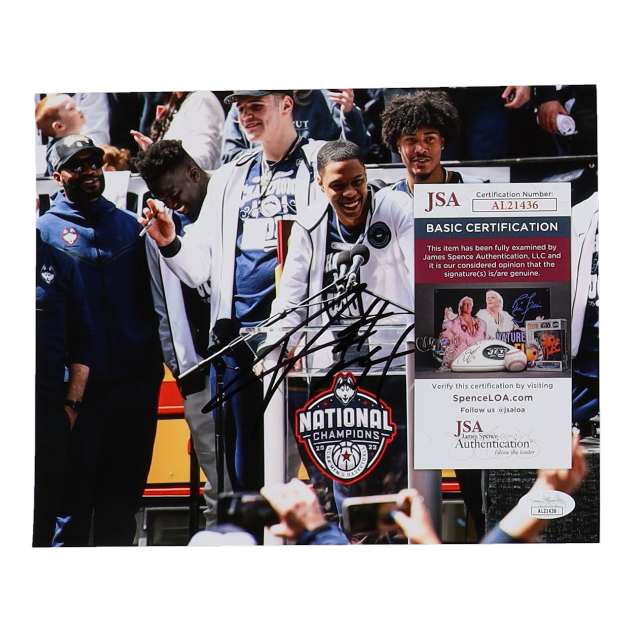 Jordan Hawkins Signed UConn Huskies 8x10 Photo (JSA) at PristineAuction.com Jordan Hawkins Signed UConn Huskies 8x10 Photo (JSA) at PristineAuction.com