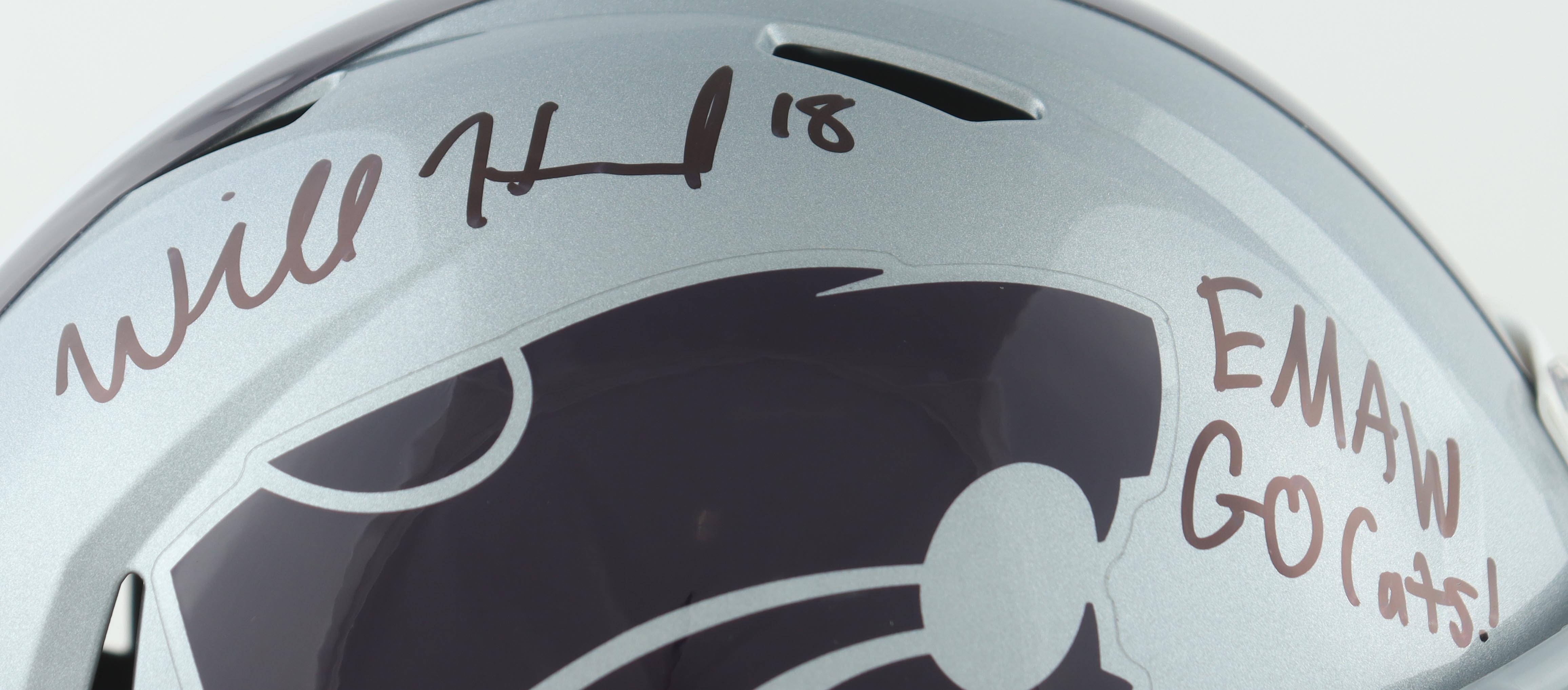 Will Howard Signed Kansas State Wildcats Full-Size Speed Helmet Inscribed "EMAW Go Cats!" (Beckett) at PristineAuction.com Will Howard Signed Kansas State Wildcats Full-Size Speed Helmet Inscribed "EMAW Go Cats!" (Beckett) at PristineAuction.com
