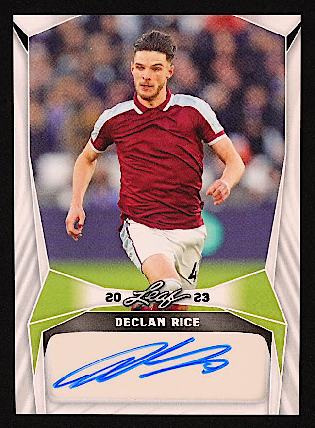 Declan Rice 2023 Leaf Autographs #BADR1 at PristineAuction.com Declan Rice 2023 Leaf Autographs #BADR1 at PristineAuction.com