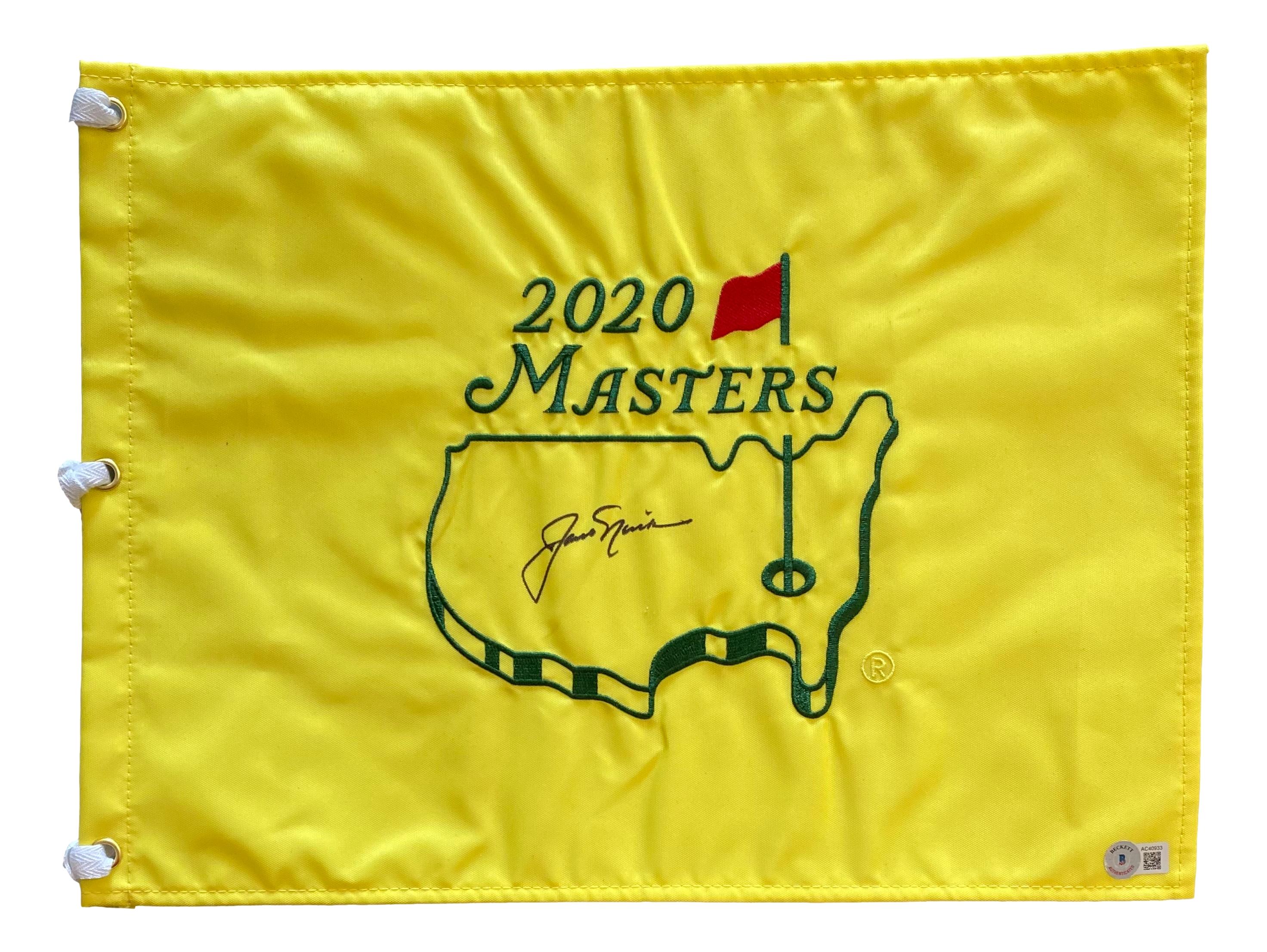 Jack Nicklaus Signed 2020 Masters Golf Flag (Beckett) at PristineAuction.com Jack Nicklaus Signed 2020 Masters Golf Flag (Beckett) at PristineAuction.com