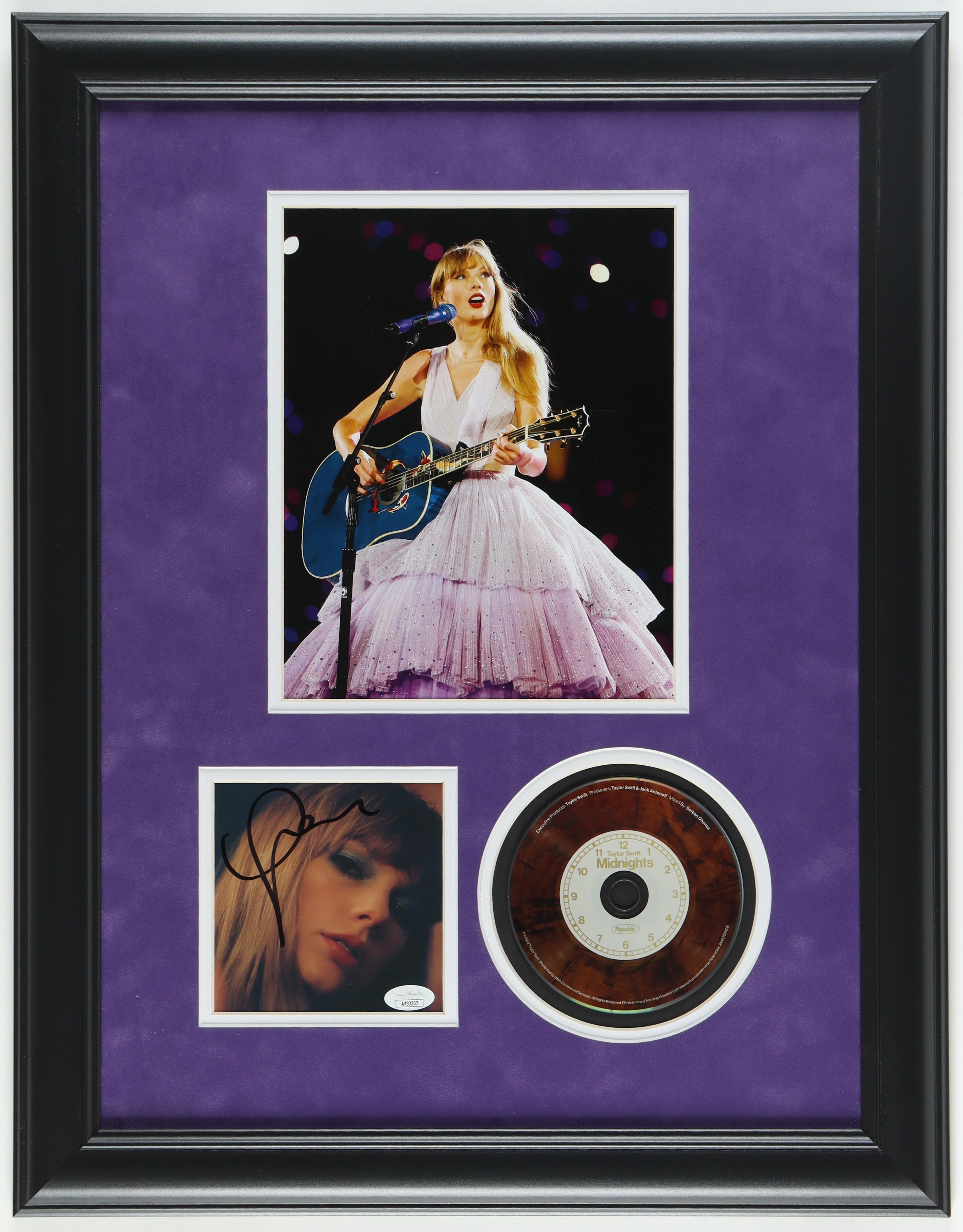 Taylor Swift Signed Custom Framed "Midnights" CD Booklet Display (JSA) at PristineAuction.com Taylor Swift Signed Custom Framed "Midnights" CD Booklet Display (JSA) at PristineAuction.com