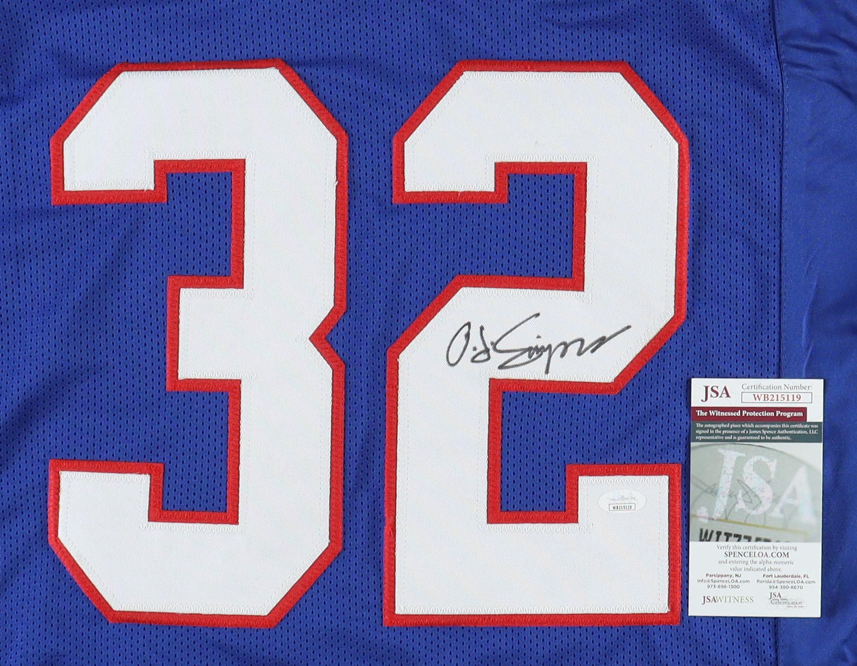 O. J. Simpson Signed Jersey (JSA) at PristineAuction.com O. J. Simpson Signed Jersey (JSA) at PristineAuction.com