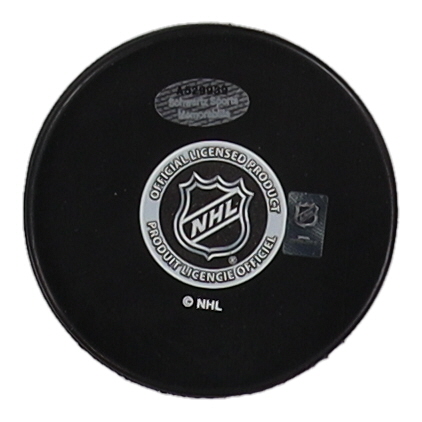 Guy Lapointe Signed Canadiens Logo Hockey Puck Inscribed "HOF 93" (Schwartz) at PristineAuction.com Guy Lapointe Signed Canadiens Logo Hockey Puck Inscribed "HOF 93" (Schwartz) at PristineAuction.com