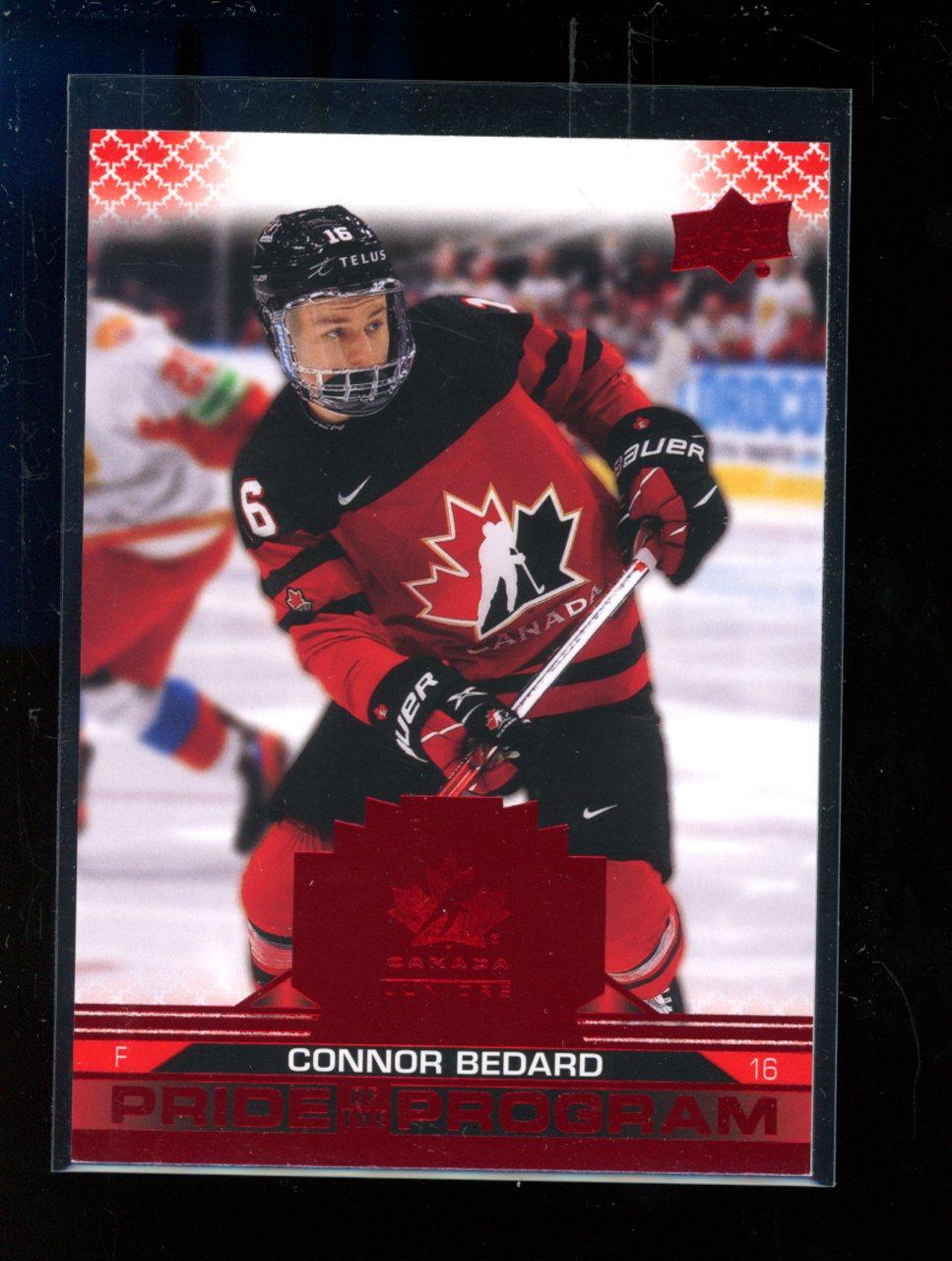 Connor Bedard 2022-23 Upper Deck Team Canada Juniors #78 U18 at PristineAuction.com Connor Bedard 2022-23 Upper Deck Team Canada Juniors #78 U18 at PristineAuction.com