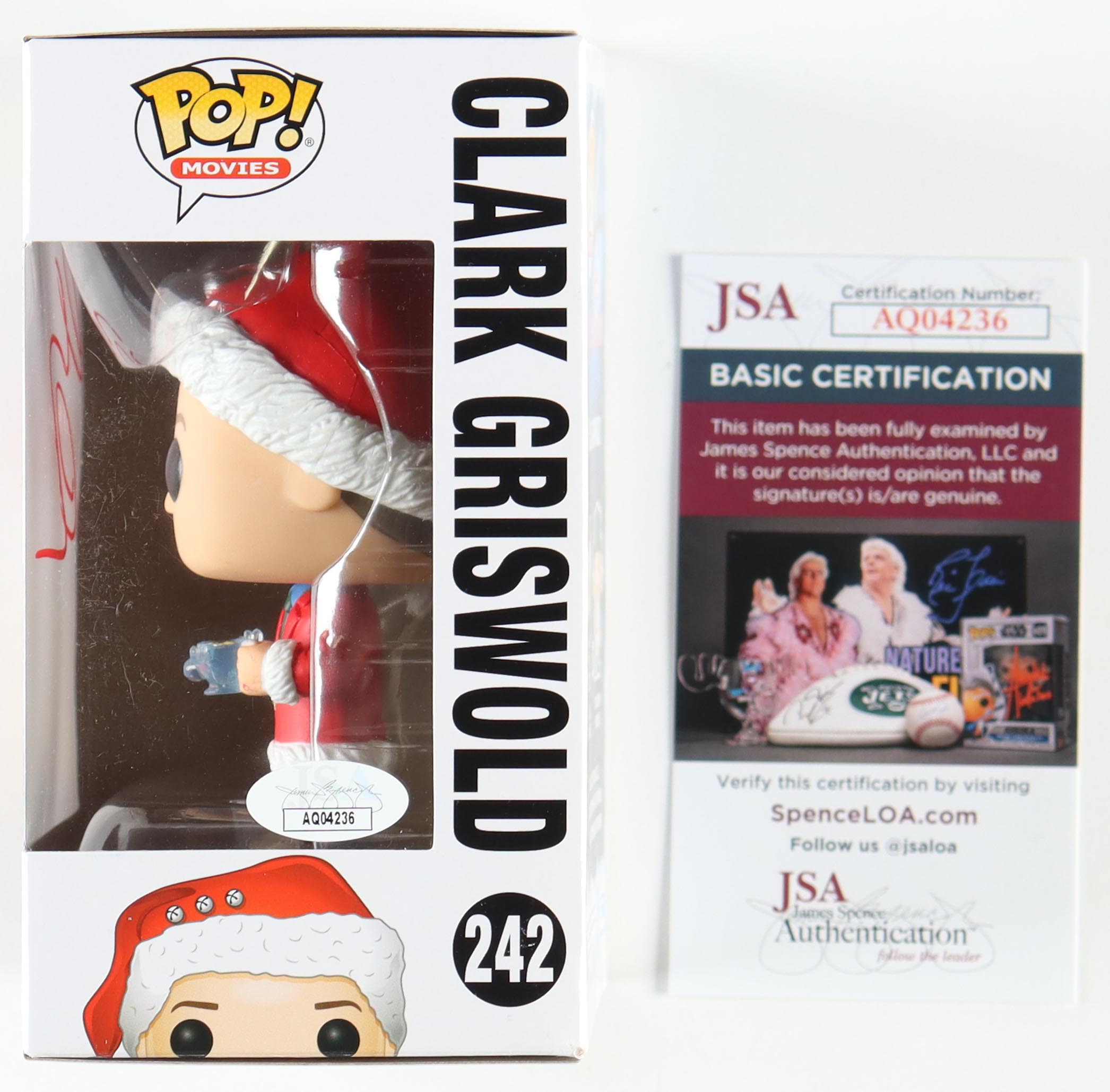 Chevy Chase Signed "National Lampoon's Christmas Vacation" #242 Clark Griswold Funko Pop! Vinyl Figure (JSA) at PristineAuction.com Chevy Chase Signed "National Lampoon's Christmas Vacation" #242 Clark Griswold Funko Pop! Vinyl Figure (JSA) at PristineAuction.com