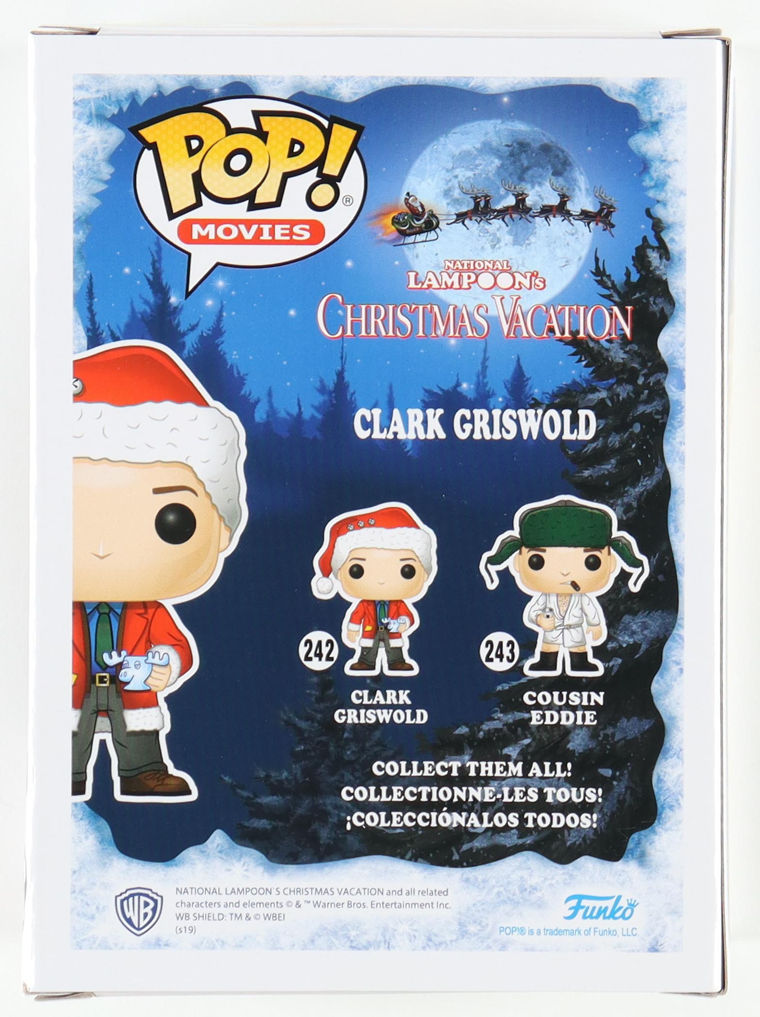 Chevy Chase Signed "National Lampoon's Christmas Vacation" #242 Clark Griswold Funko Pop! Vinyl Figure (JSA) at PristineAuction.com Chevy Chase Signed "National Lampoon's Christmas Vacation" #242 Clark Griswold Funko Pop! Vinyl Figure (JSA) at PristineAuction.com