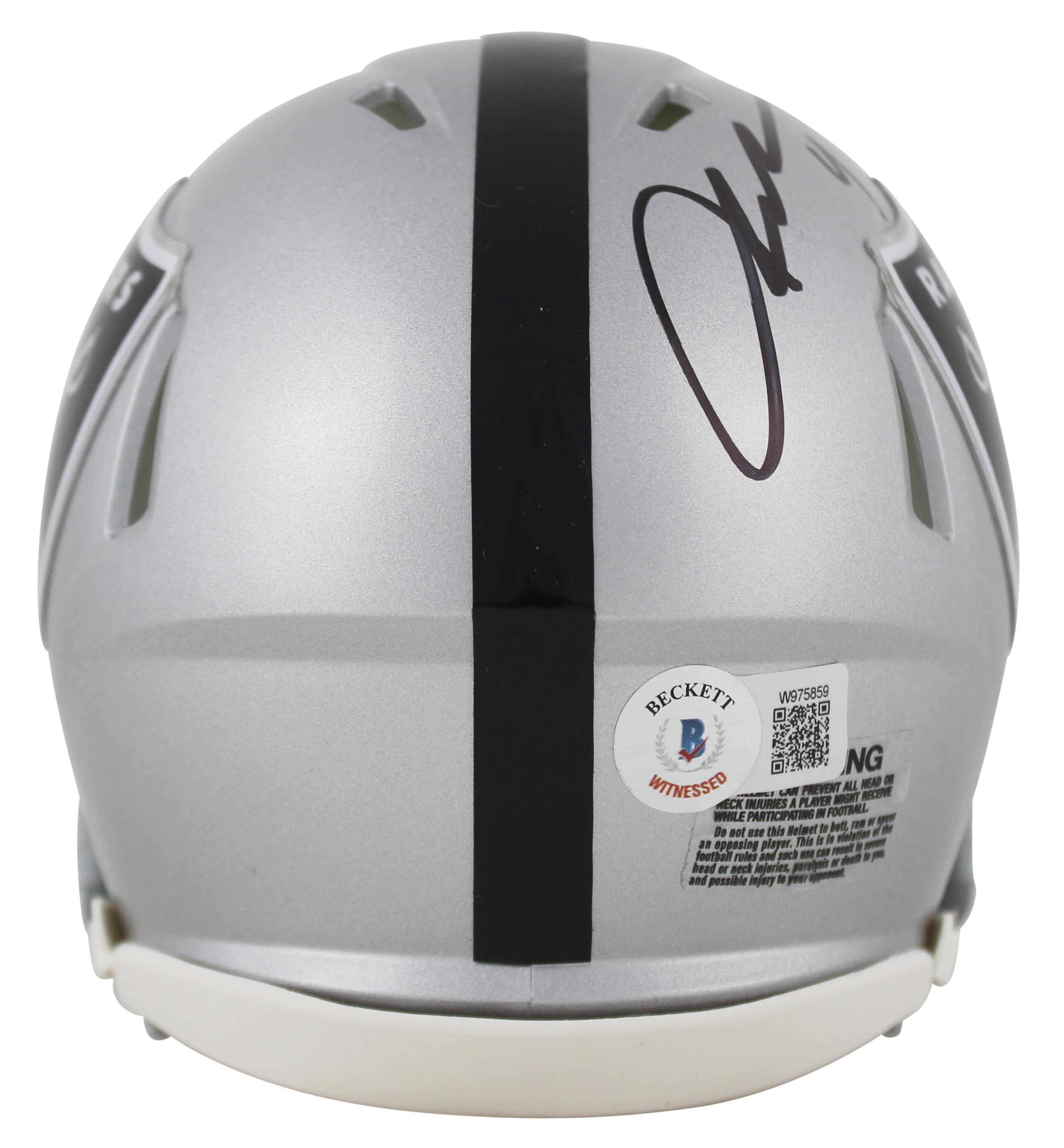 Aidan O'Connell Signed Raiders Speed Mini Helmet (Beckett) at PristineAuction.com Aidan O'Connell Signed Raiders Speed Mini Helmet (Beckett) at PristineAuction.com