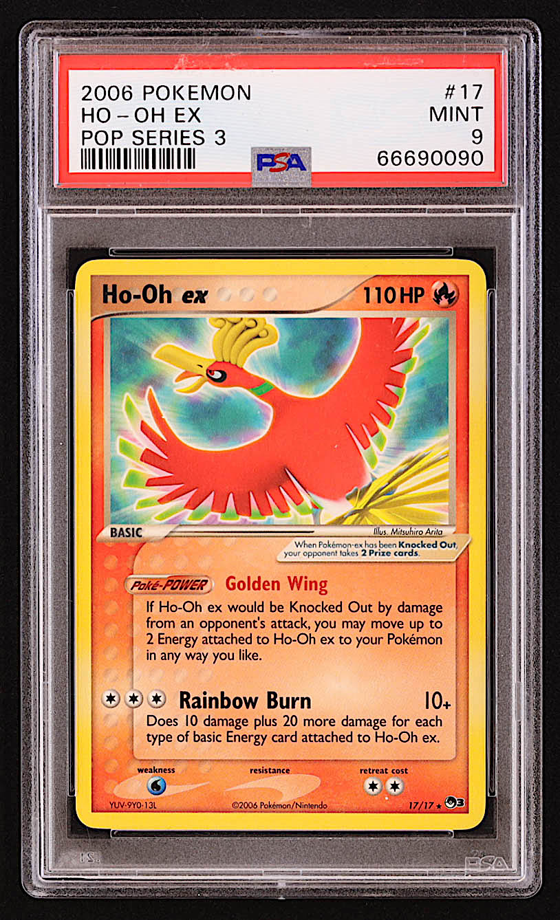 Ho-Oh ex 2006 Pokemon Pop Series 3 #17 (PSA 9) at PristineAuction.com Ho-Oh ex 2006 Pokemon Pop Series 3 #17 (PSA 9) at PristineAuction.com