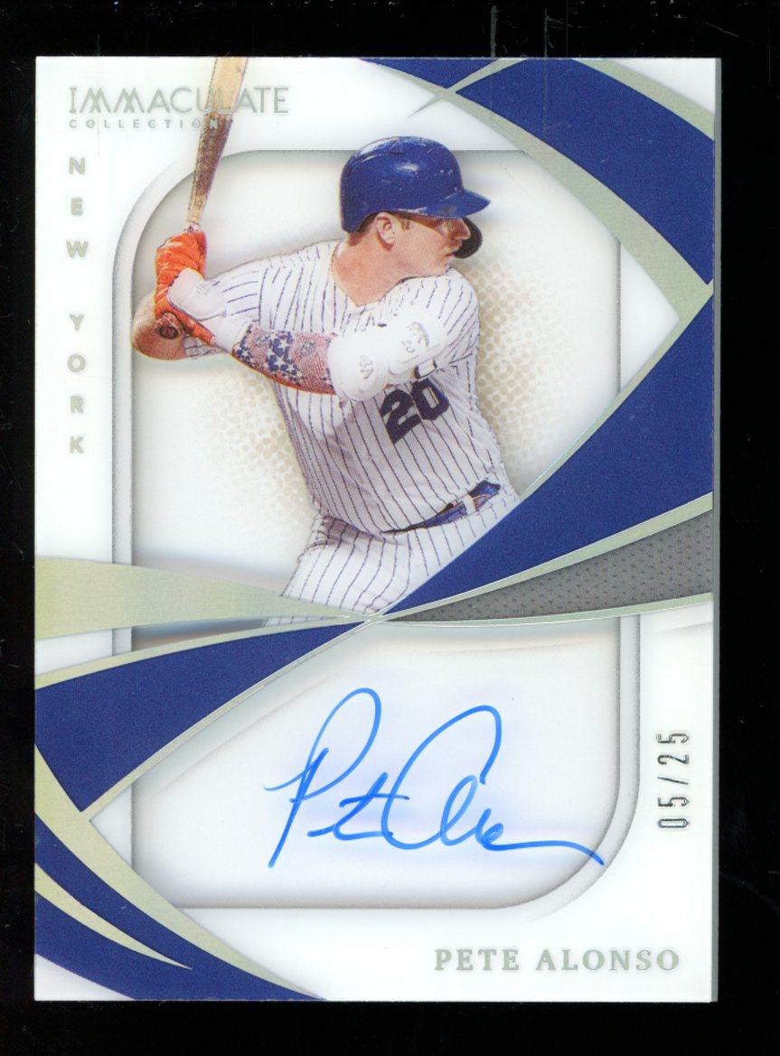 Pete Alonso 2021 Immaculate Collection Shadowbox Signatures Holo Silver #37 #5/25 at PristineAuction.com Pete Alonso 2021 Immaculate Collection Shadowbox Signatures Holo Silver #37 #5/25 at PristineAuction.com