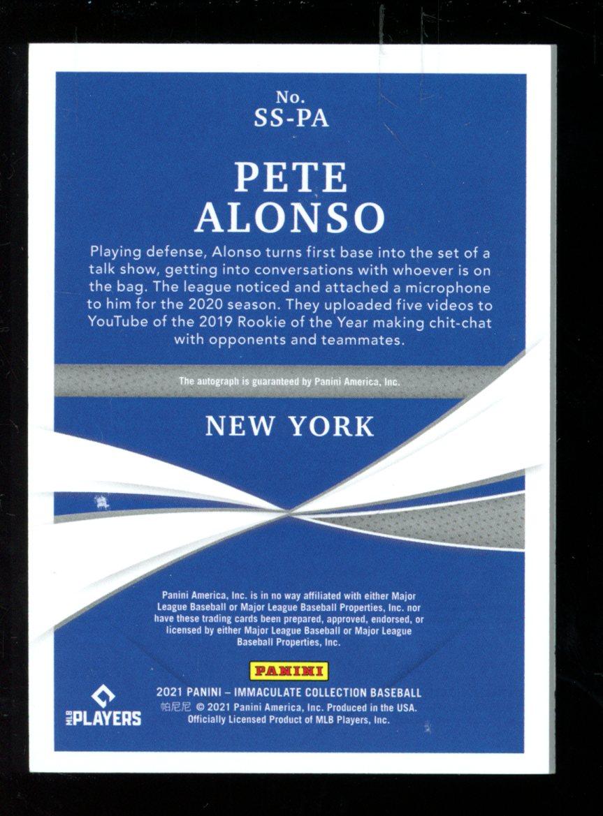 Pete Alonso 2021 Immaculate Collection Shadowbox Signatures Holo Silver #37 #5/25 at PristineAuction.com Pete Alonso 2021 Immaculate Collection Shadowbox Signatures Holo Silver #37 #5/25 at PristineAuction.com