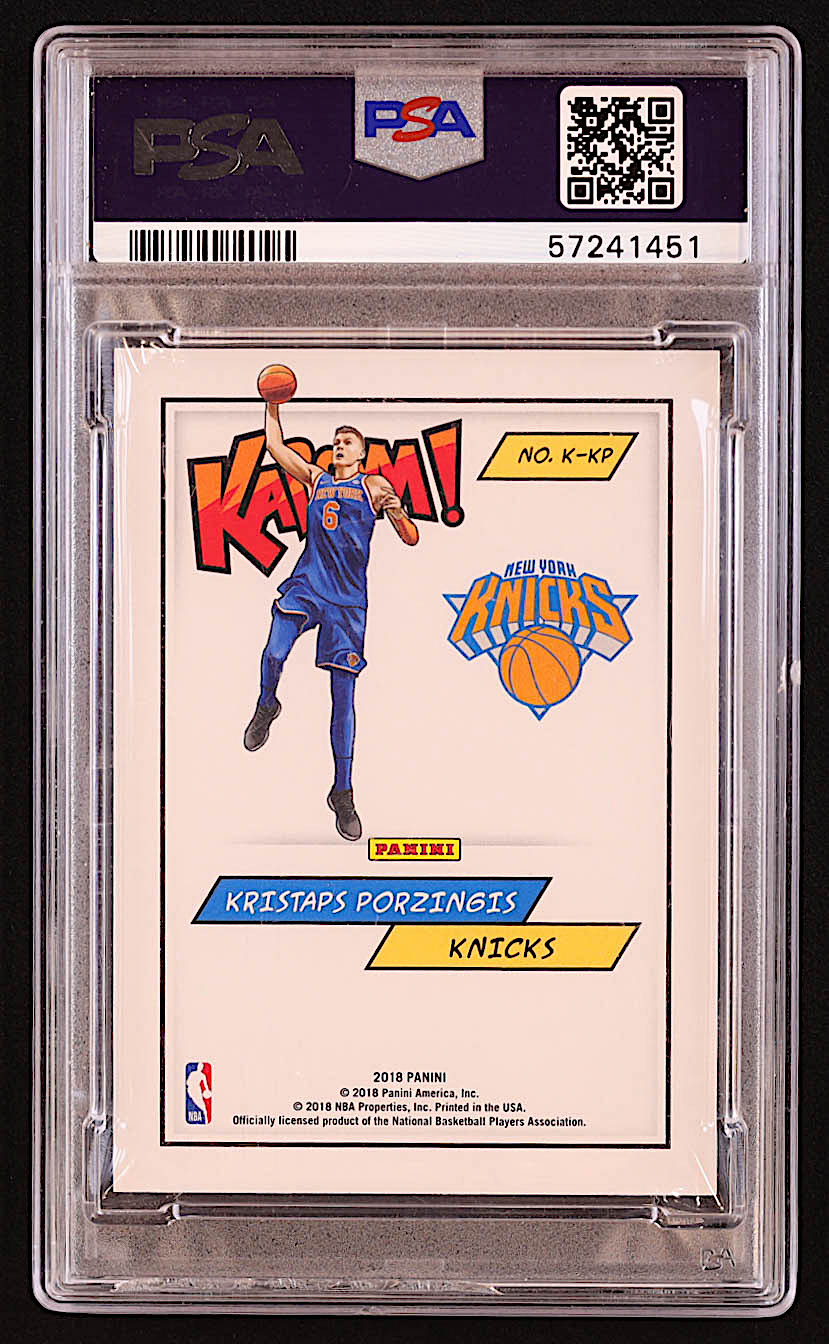Kristaps Porzingis 2018 Panini Kaboom #KKP (PSA 10) at PristineAuction.com Kristaps Porzingis 2018 Panini Kaboom #KKP (PSA 10) at PristineAuction.com