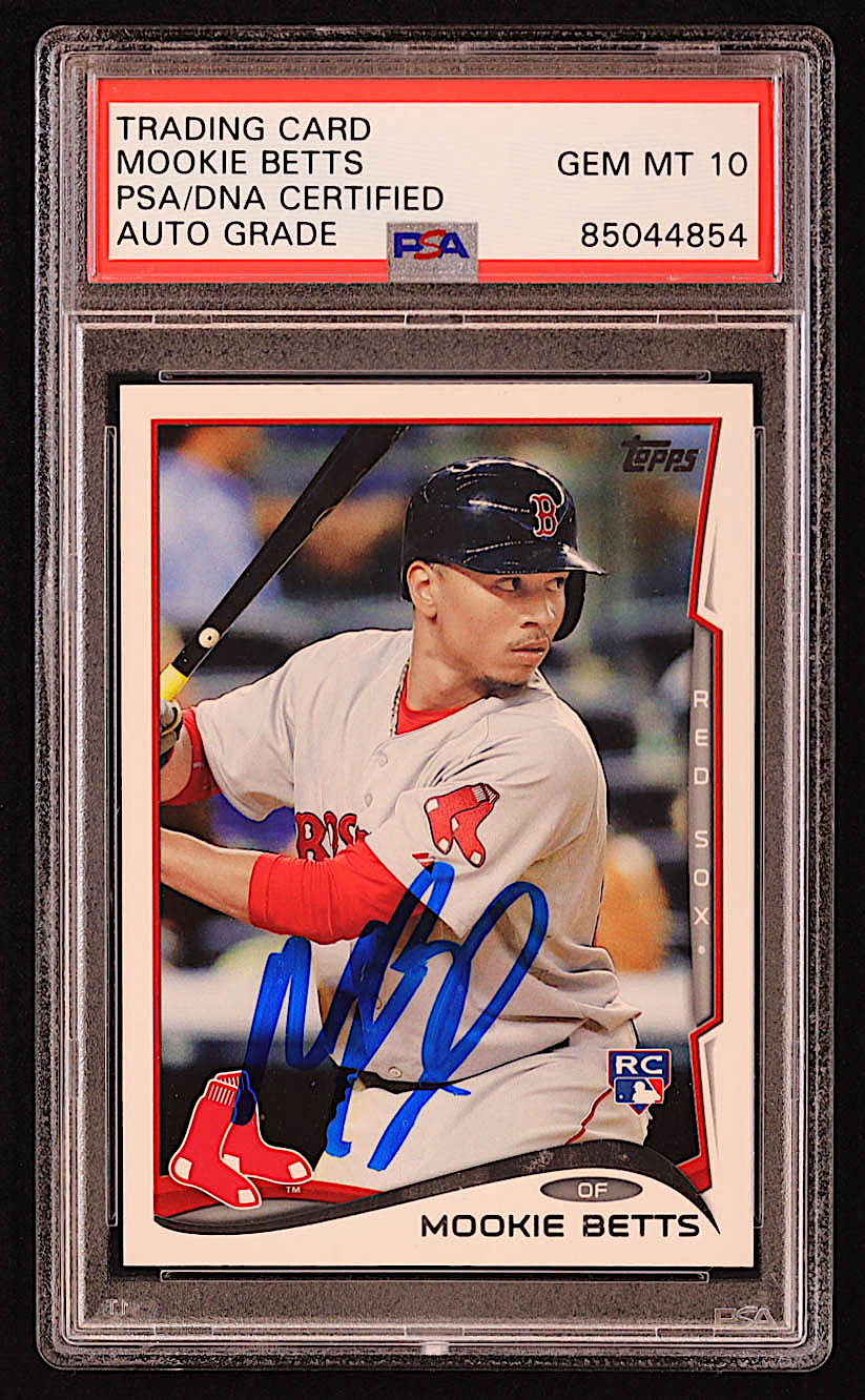 Mookie Betts Signed 2014 Topps Update #US26A RC (PSA | Auto Grade 10) at PristineAuction.com Mookie Betts Signed 2014 Topps Update #US26A RC (PSA | Auto Grade 10) at PristineAuction.com