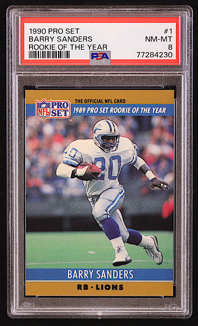 Barry Sanders 1990 FACT Pro Set Cincinnati #1 W1 (PSA 8) at PristineAuction.com Barry Sanders 1990 FACT Pro Set Cincinnati #1 W1 (PSA 8) at PristineAuction.com
