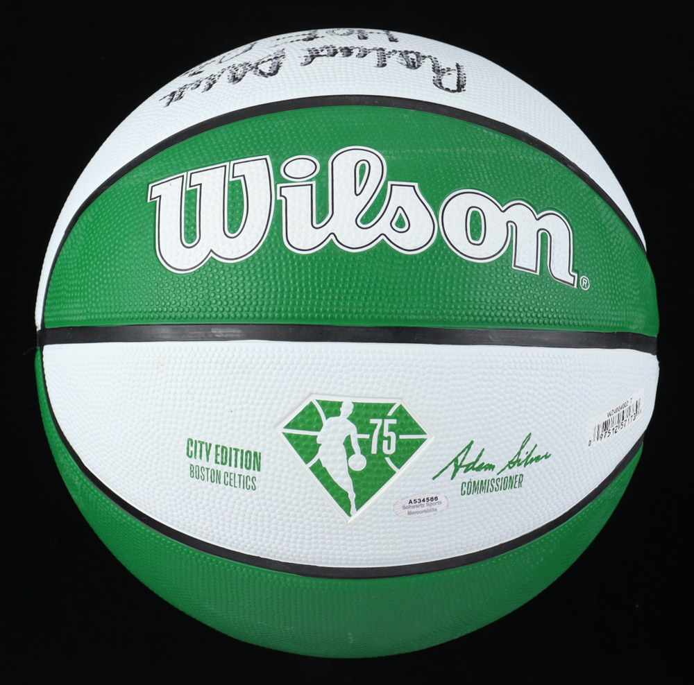 Robert Parish Signed Celtics Logo Basketball Inscribed "HOF 03" (Schwartz) at PristineAuction.com Robert Parish Signed Celtics Logo Basketball Inscribed "HOF 03" (Schwartz) at PristineAuction.com