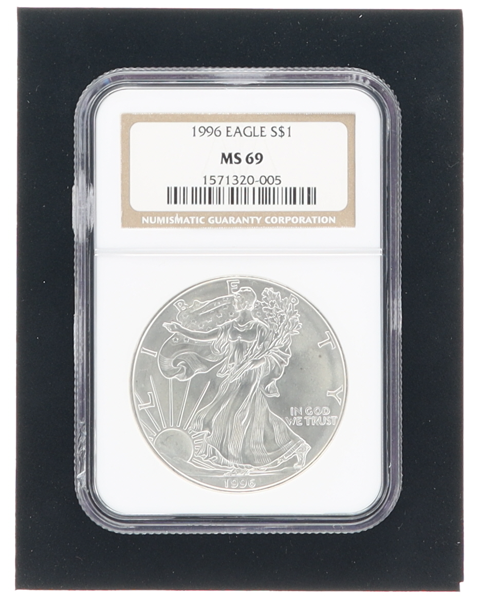 1996 American Silver Eagle (NGC MS69) at PristineAuction.com 1996 American Silver Eagle (NGC MS69) at PristineAuction.com