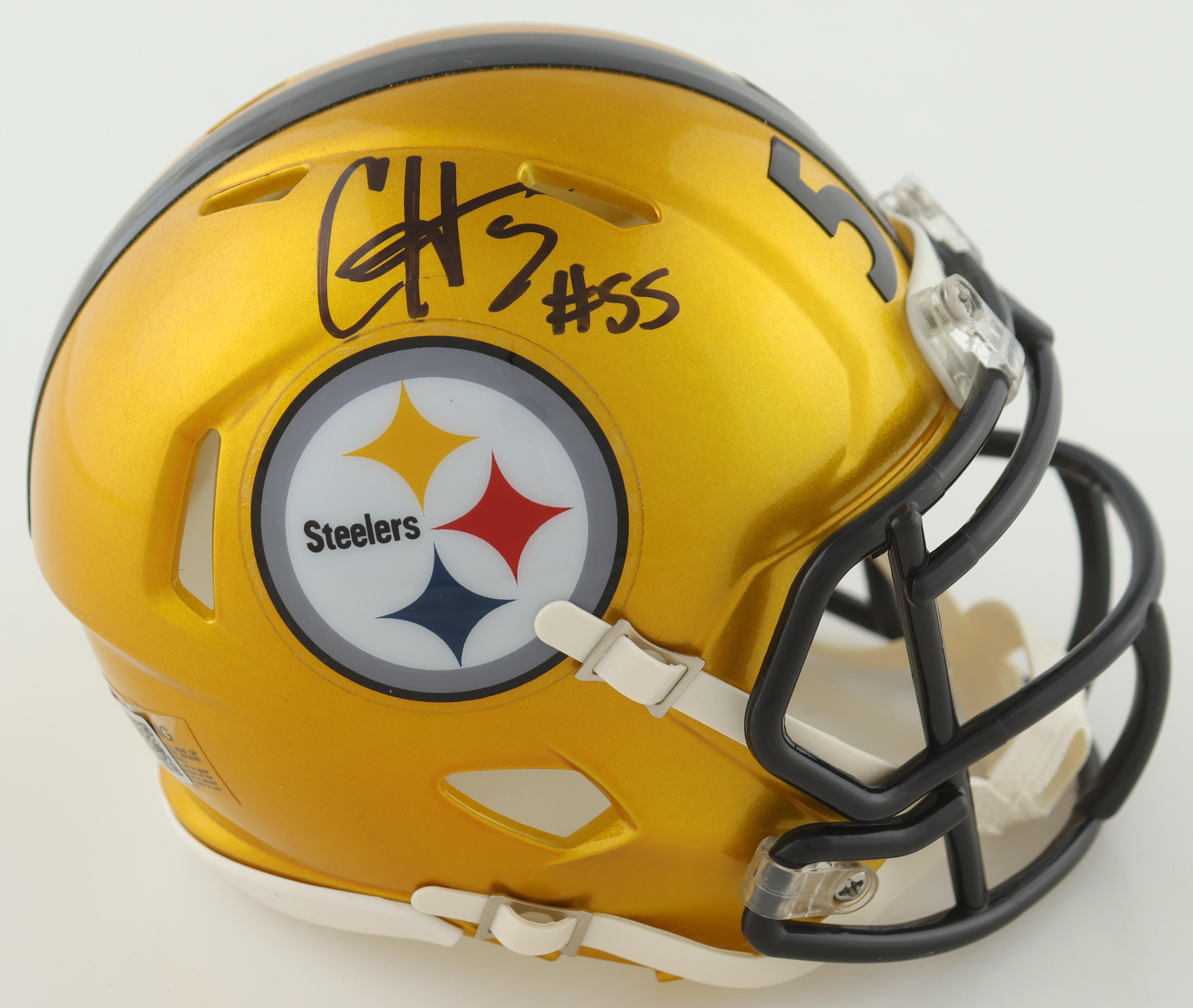 Cole Holcomb Signed Steelers Flash Alternative Speed Mini Helmet (TSE) at PristineAuction.com Cole Holcomb Signed Steelers Flash Alternative Speed Mini Helmet (TSE) at PristineAuction.com