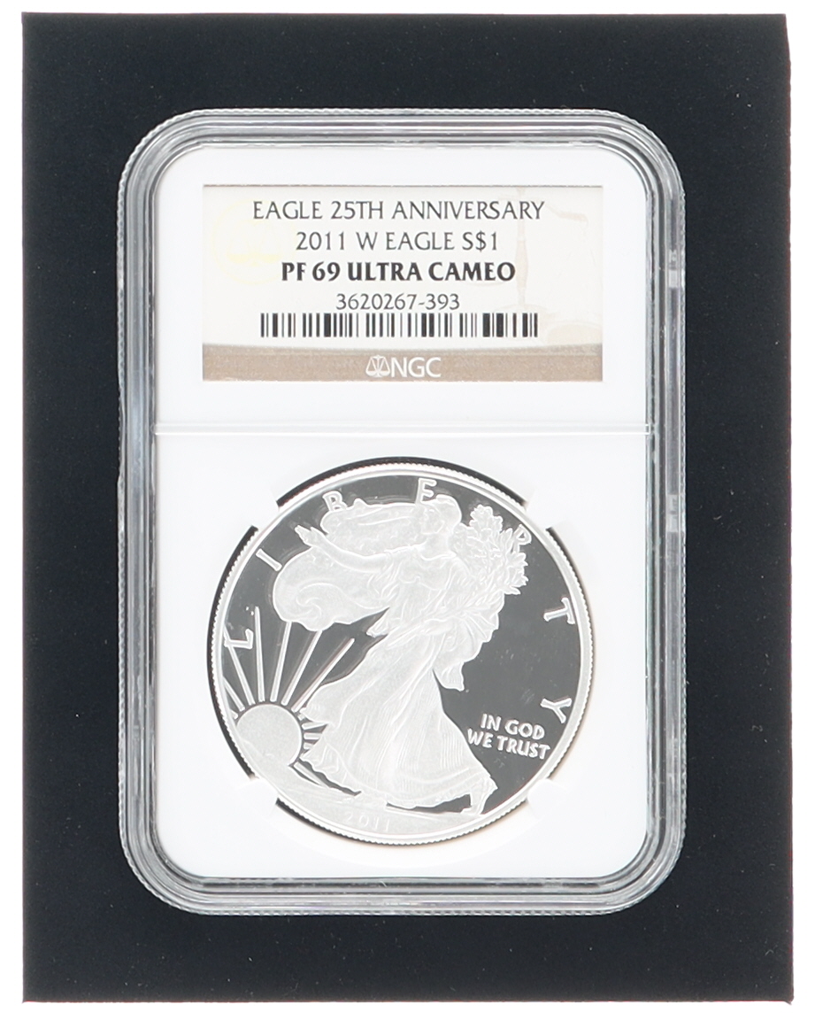2011-W American Silver Eagle - 25th Anniversary (NGC PF69 Ultra Cameo) at PristineAuction.com 2011-W American Silver Eagle - 25th Anniversary (NGC PF69 Ultra Cameo) at PristineAuction.com
