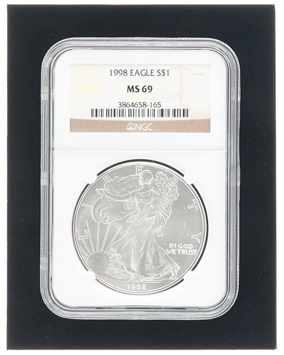 1998 American Silver Eagle (NGC MS69) at PristineAuction.com 1998 American Silver Eagle (NGC MS69) at PristineAuction.com