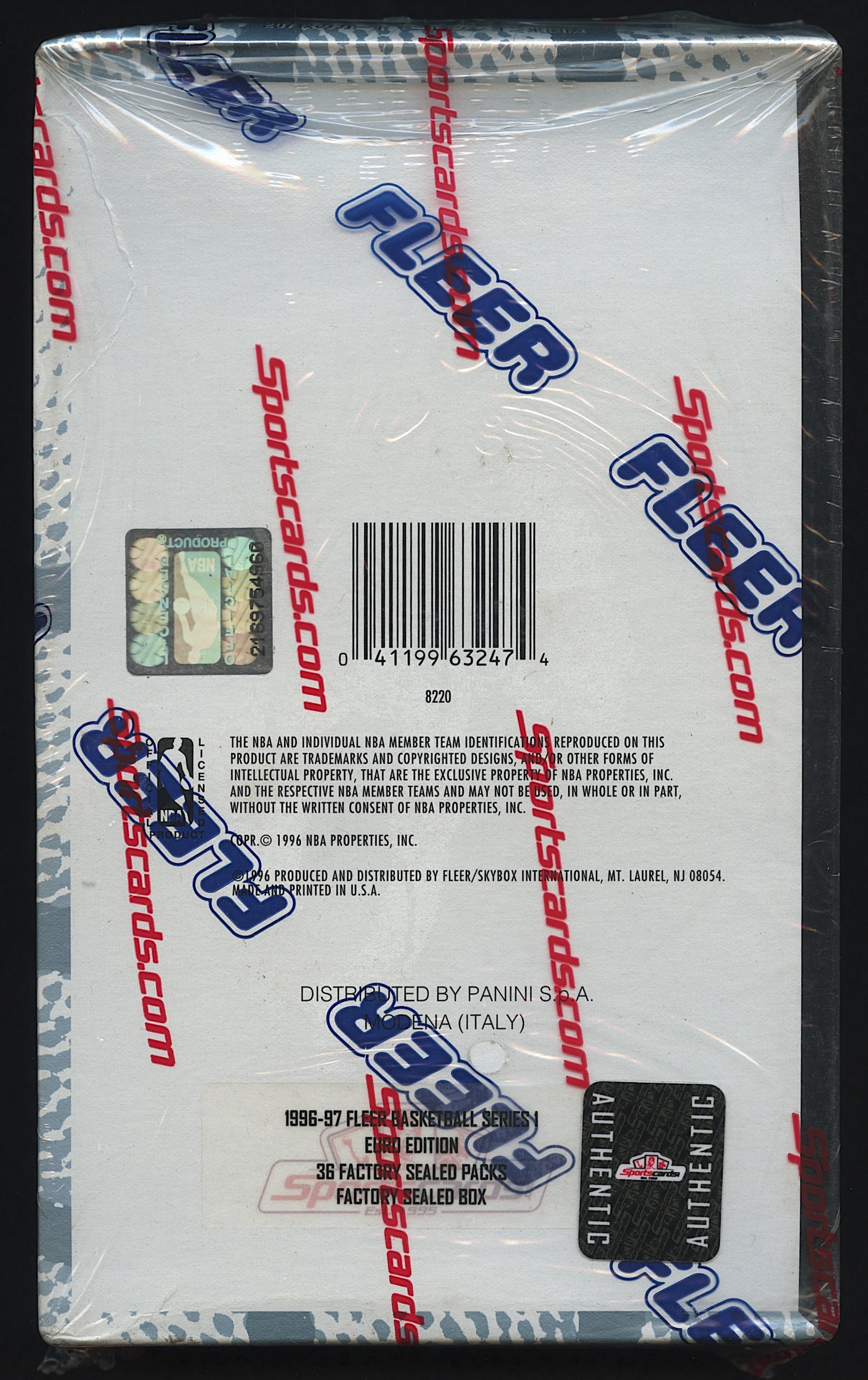 1996-97 Fleer Series 1 Basketball Hobby Box (Euro Edition) at PristineAuction.com 1996-97 Fleer Series 1 Basketball Hobby Box (Euro Edition) at PristineAuction.com
