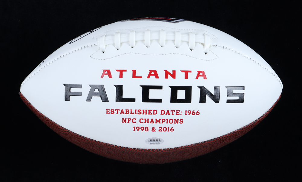 Andre Rison Signed Falcons Logo Football Inscribed "Bad Moon" (Schwartz) at PristineAuction.com Andre Rison Signed Falcons Logo Football Inscribed "Bad Moon" (Schwartz) at PristineAuction.com