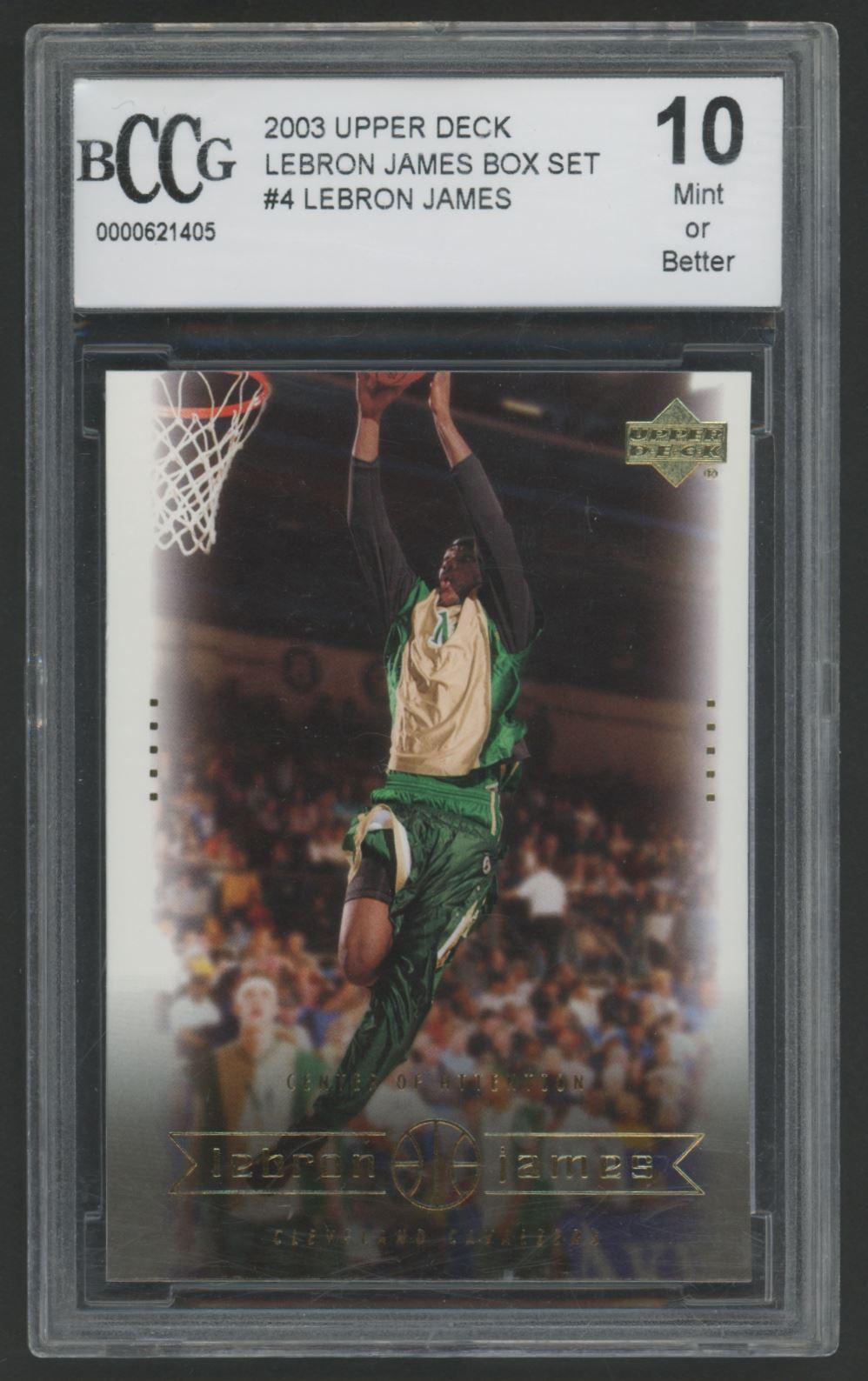 LeBron James 2003 Upper Deck LeBron James Box Set #4 (BCCG 10) at PristineAuction.com LeBron James 2003 Upper Deck LeBron James Box Set #4 (BCCG 10) at PristineAuction.com
