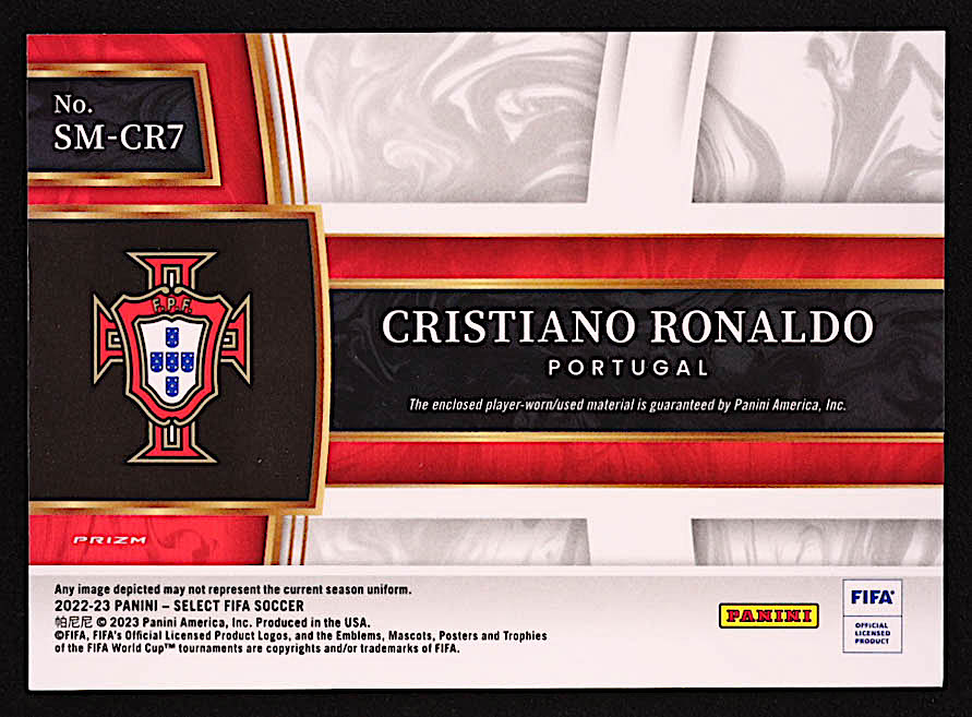 Cristiano Ronaldo 2022-23 Select FIFA Select Memorabilia #23 at PristineAuction.com Cristiano Ronaldo 2022-23 Select FIFA Select Memorabilia #23 at PristineAuction.com