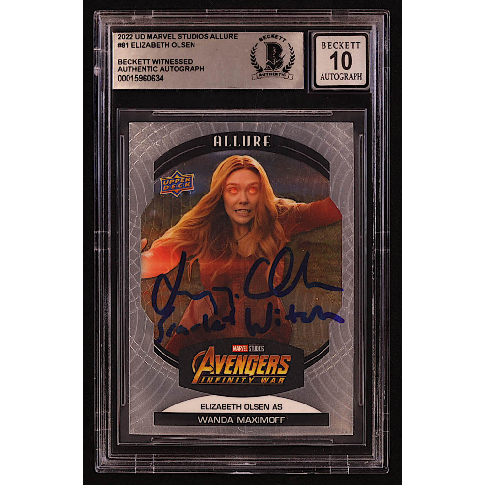 Elizabeth Olsen Signed 2022 Upper Deck Marvel Studios Allure