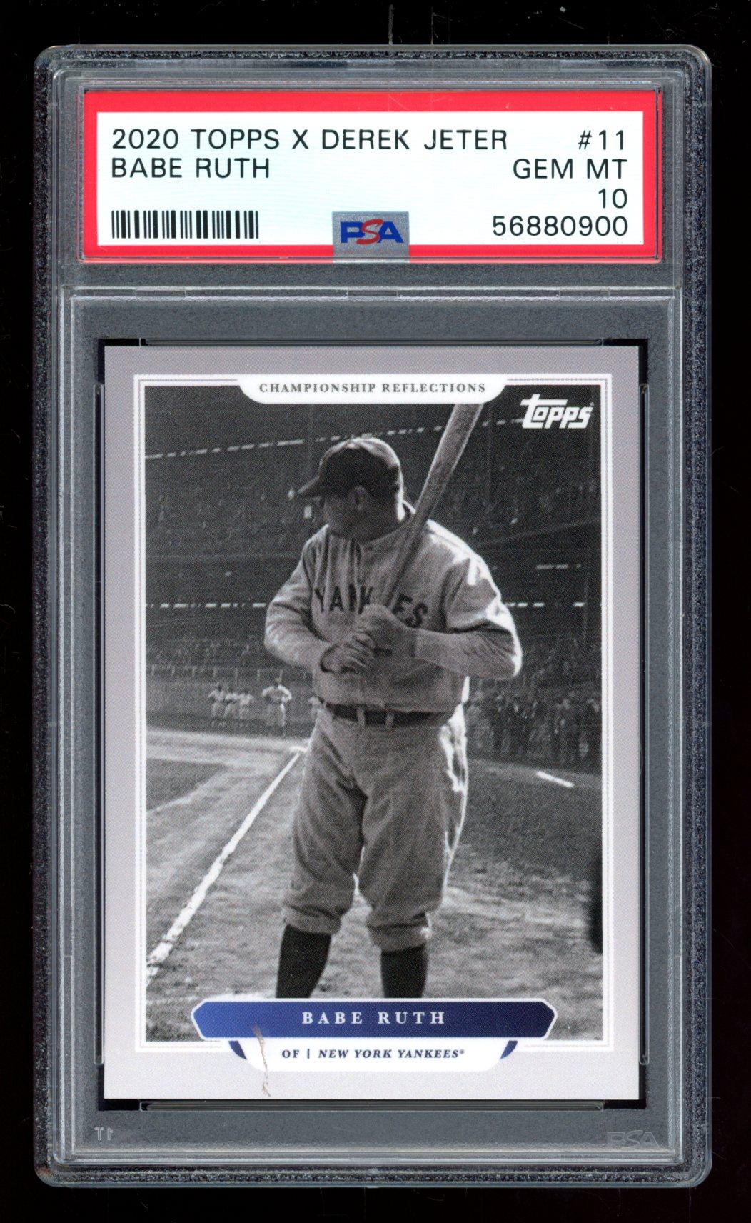 Babe Ruth 2020 Topps X Derek Jeter #11 (PSA 10) at PristineAuction.com Babe Ruth 2020 Topps X Derek Jeter #11 (PSA 10) at PristineAuction.com