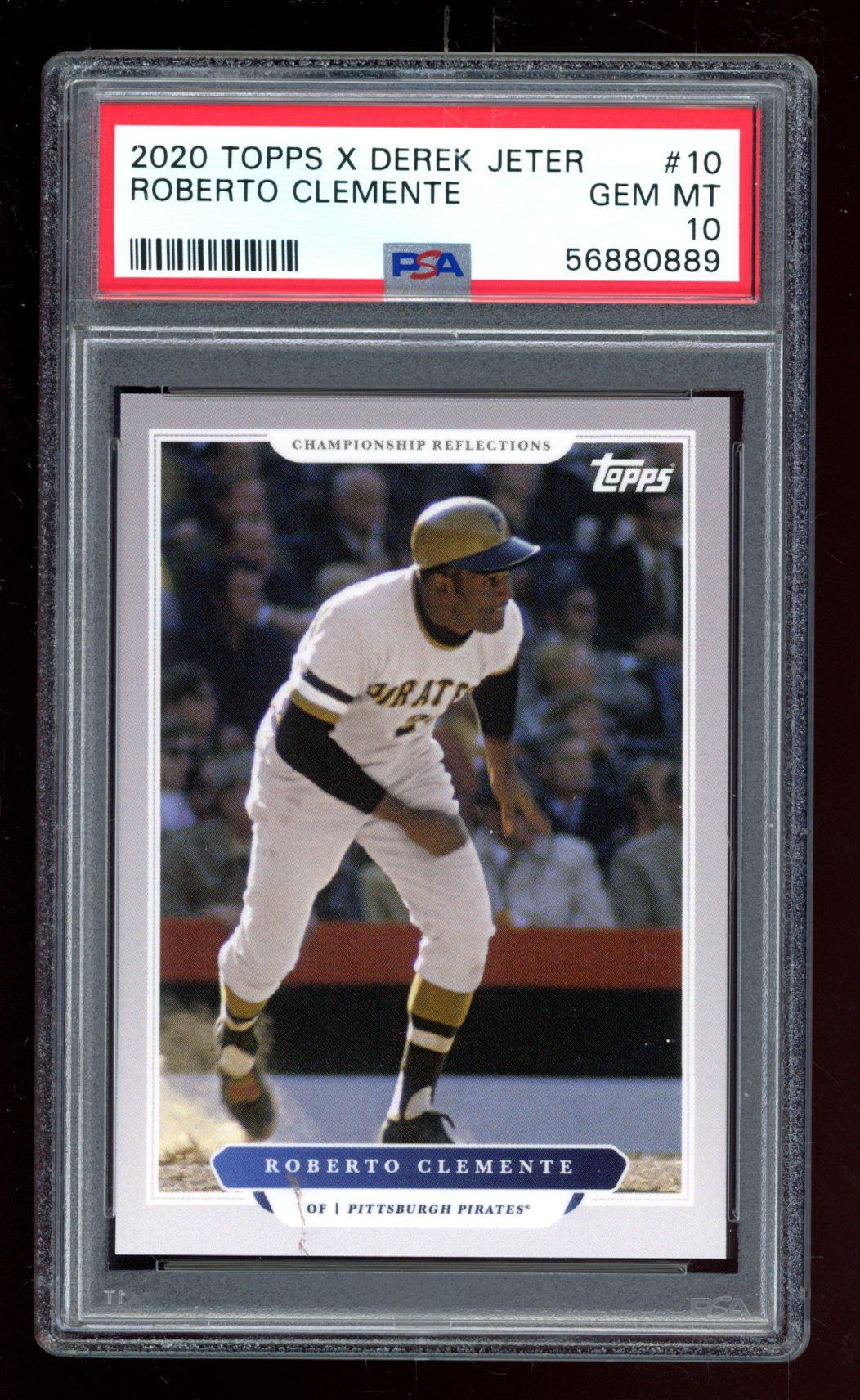 Roberto Clemente 2020 Topps X Derek Jeter #10 (PSA 10) at PristineAuction.com Roberto Clemente 2020 Topps X Derek Jeter #10 (PSA 10) at PristineAuction.com