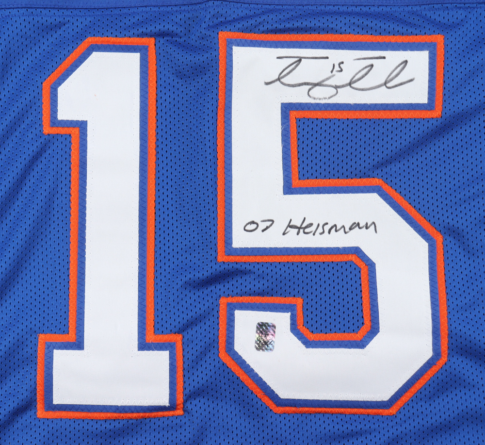 Tim Tebow Signed Jersey Inscribed "07 Heisman" (Tebow) at PristineAuction.com Tim Tebow Signed Jersey Inscribed "07 Heisman" (Tebow) at PristineAuction.com