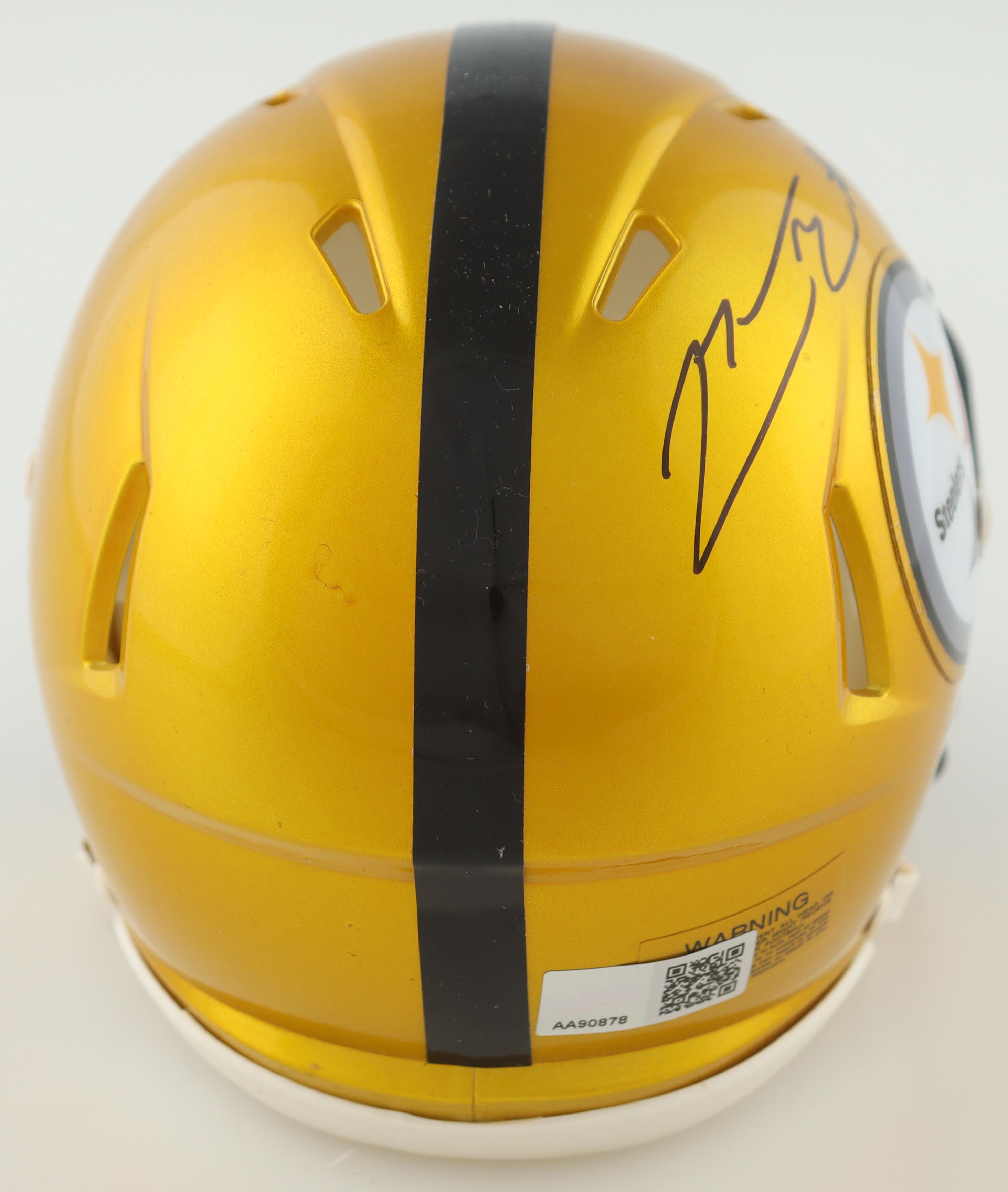 LaMarr Woodley Signed Steelers Flash Alternate Speed Mini Helmet (TSE) at PristineAuction.com LaMarr Woodley Signed Steelers Flash Alternate Speed Mini Helmet (TSE) at PristineAuction.com