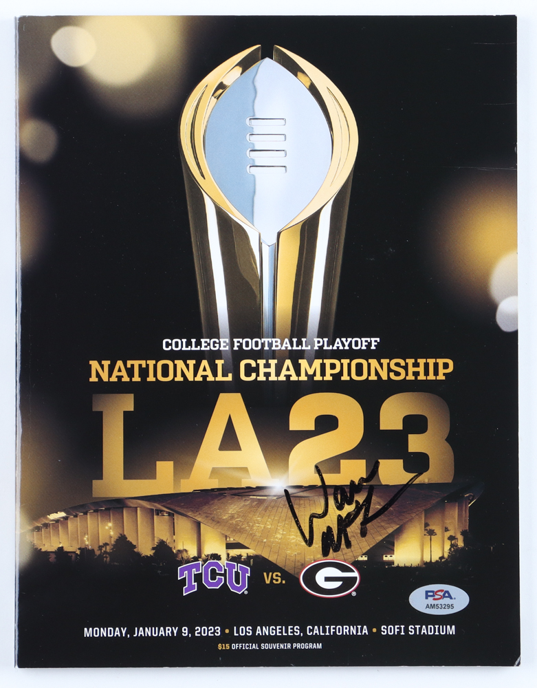 Warren McClendon Signed 2023 NCAA National Championship Program (PSA) at PristineAuction.com Warren McClendon Signed 2023 NCAA National Championship Program (PSA) at PristineAuction.com