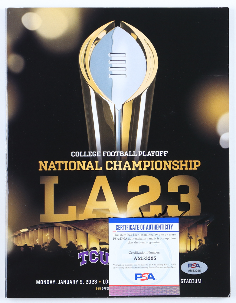 Warren McClendon Signed 2023 NCAA National Championship Program (PSA) at PristineAuction.com Warren McClendon Signed 2023 NCAA National Championship Program (PSA) at PristineAuction.com