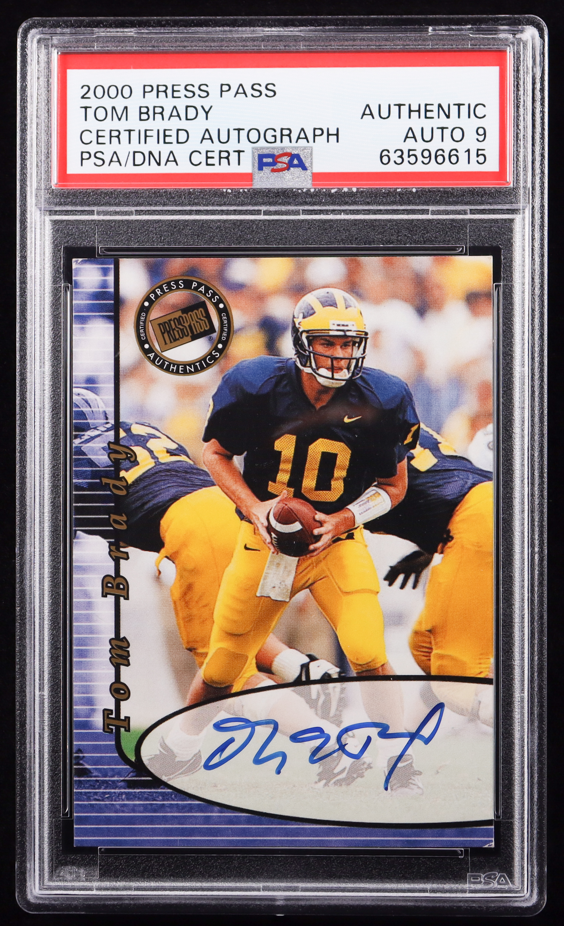 Tom Brady 2000 Press Pass Autographs #3 RC (PSA Authentic | Autograph Graded 9) at PristineAuction.com Tom Brady 2000 Press Pass Autographs #3 RC (PSA Authentic | Autograph Graded 9) at PristineAuction.com