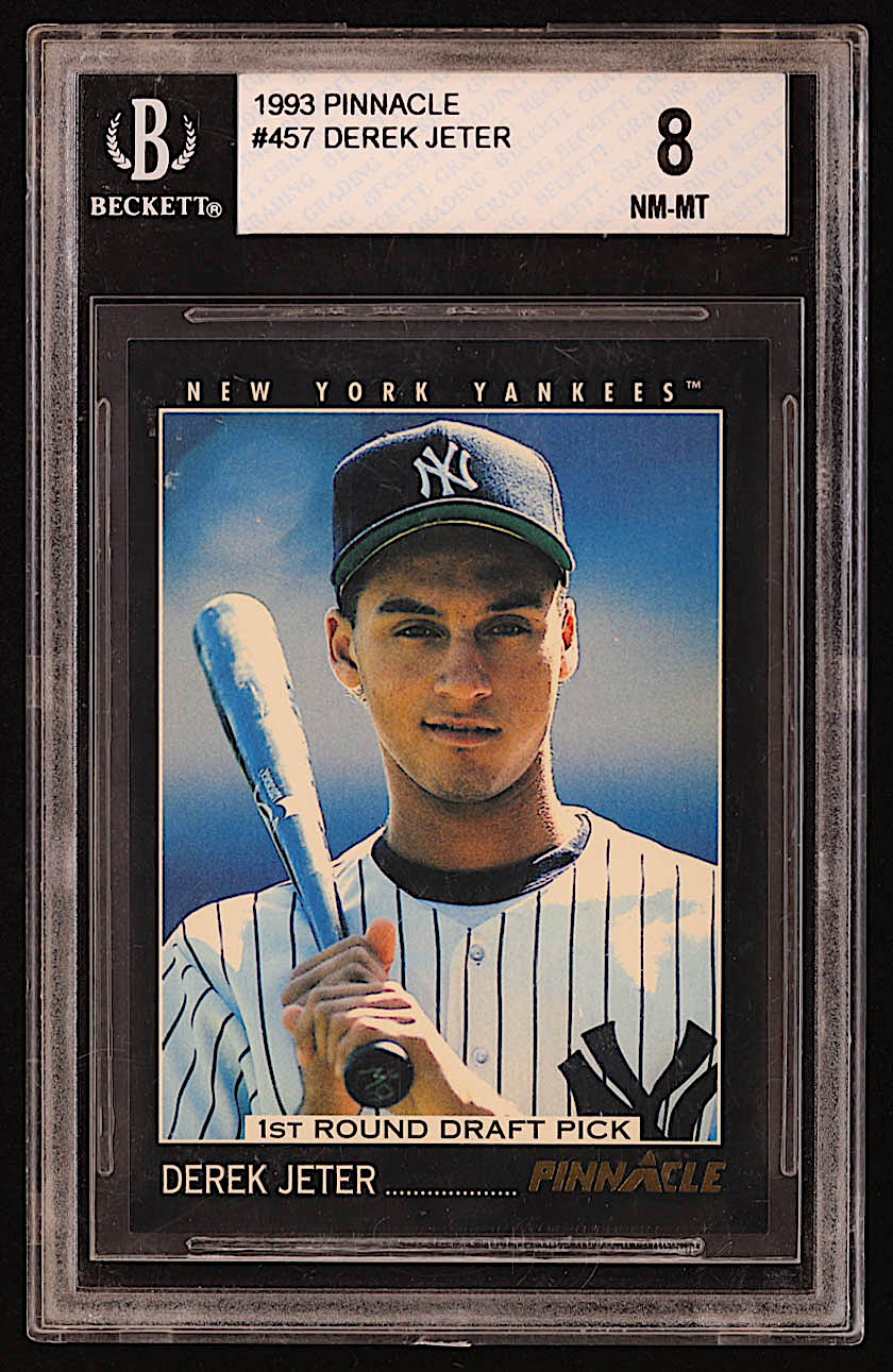 Derek Jeter 1993 Pinnacle #457 RC (BGS 8) at PristineAuction.com Derek Jeter 1993 Pinnacle #457 RC (BGS 8) at PristineAuction.com