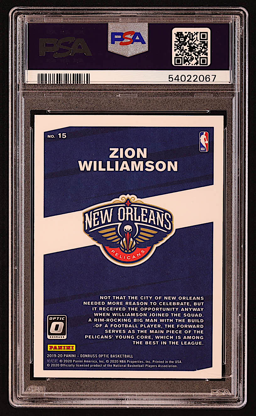 Zion Williamson 2019-20 Donruss Optic My House #15 RC (PSA 10) at PristineAuction.com Zion Williamson 2019-20 Donruss Optic My House #15 RC (PSA 10) at PristineAuction.com