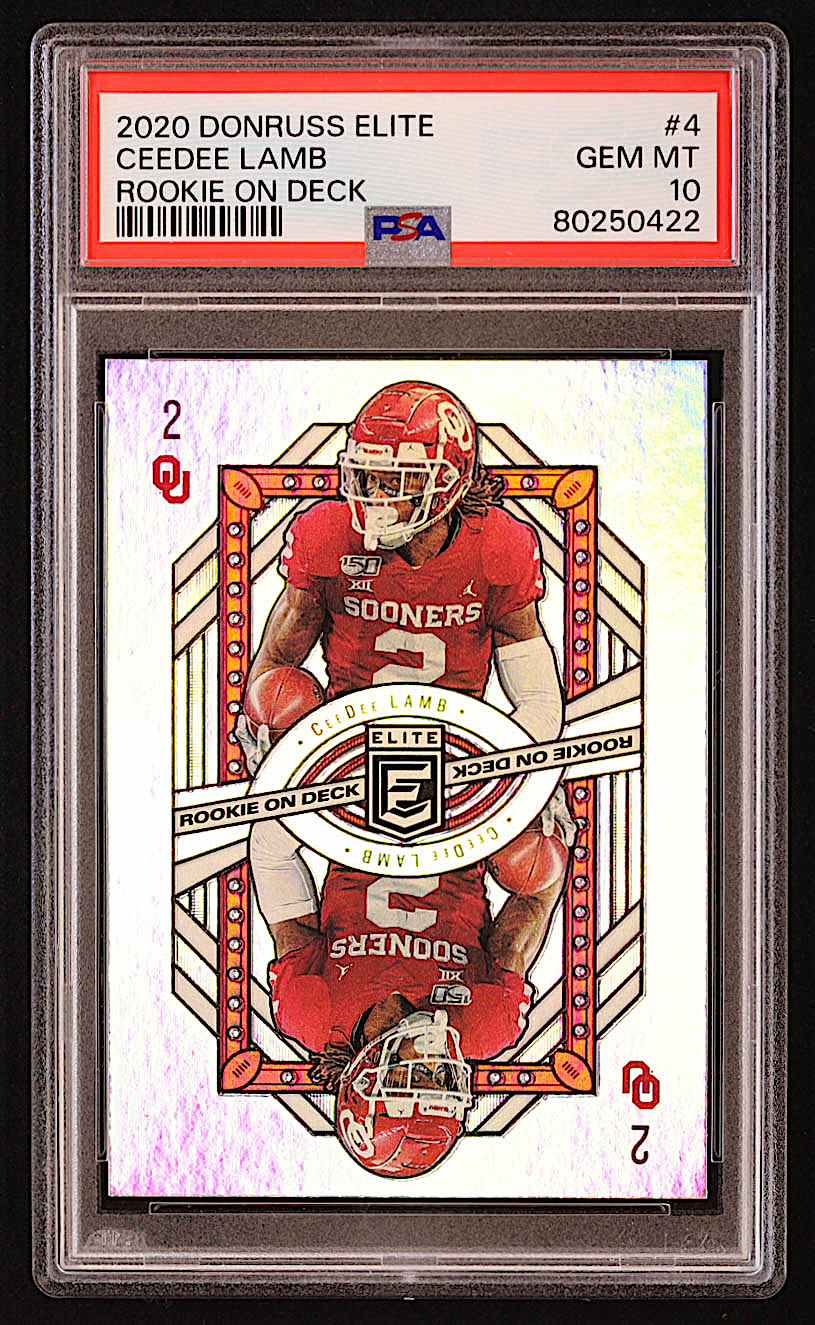 CeeDee Lamb 2020 Elite Rookie on Deck #4 RC (PSA 10) at PristineAuction.com CeeDee Lamb 2020 Elite Rookie on Deck #4 RC (PSA 10) at PristineAuction.com
