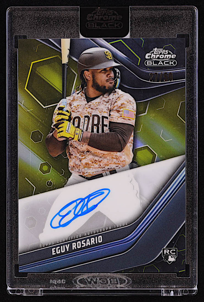 Eguy Rosario 2023 Topps Chrome Black Autographs Gold Refractors #CBAERO RC #27/50