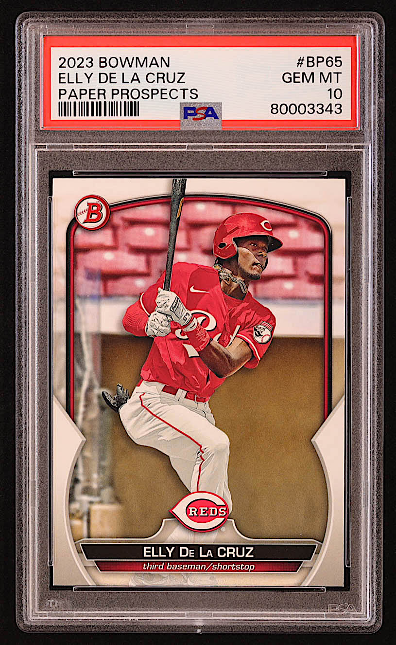 Elly De La Cruz 2023 Bowman Prospects #BP65 RC (PSA 10) at PristineAuction.com Elly De La Cruz 2023 Bowman Prospects #BP65 RC (PSA 10) at PristineAuction.com