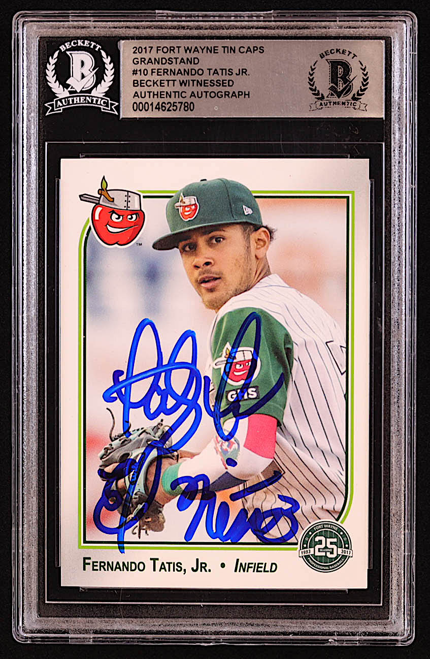 Fernando Tatis Jr. Signed 2017 Fort Wayne Tin Caps Grandstand #10 (BGS) at PristineAuction.com Fernando Tatis Jr. Signed 2017 Fort Wayne Tin Caps Grandstand #10 (BGS) at PristineAuction.com