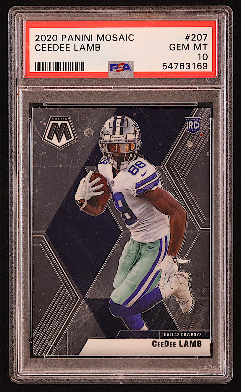 CeeDee Lamb 2020 Panini Mosaic #207 RC (PSA 10) at PristineAuction.com CeeDee Lamb 2020 Panini Mosaic #207 RC (PSA 10) at PristineAuction.com