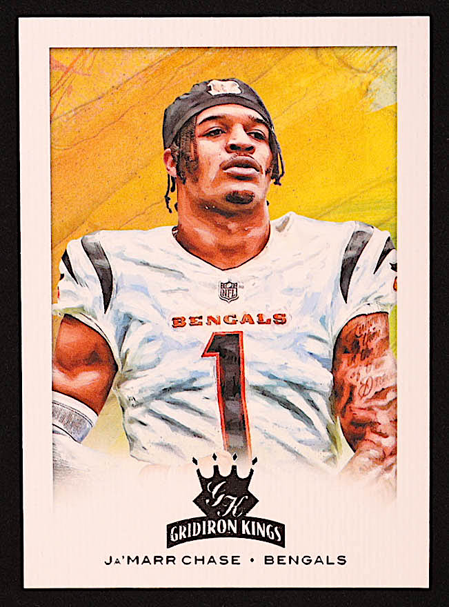 Ja'Marr Chase 2021 Panini Chronicles Gridiron Kings #24 RC at PristineAuction.com Ja'Marr Chase 2021 Panini Chronicles Gridiron Kings #24 RC at PristineAuction.com