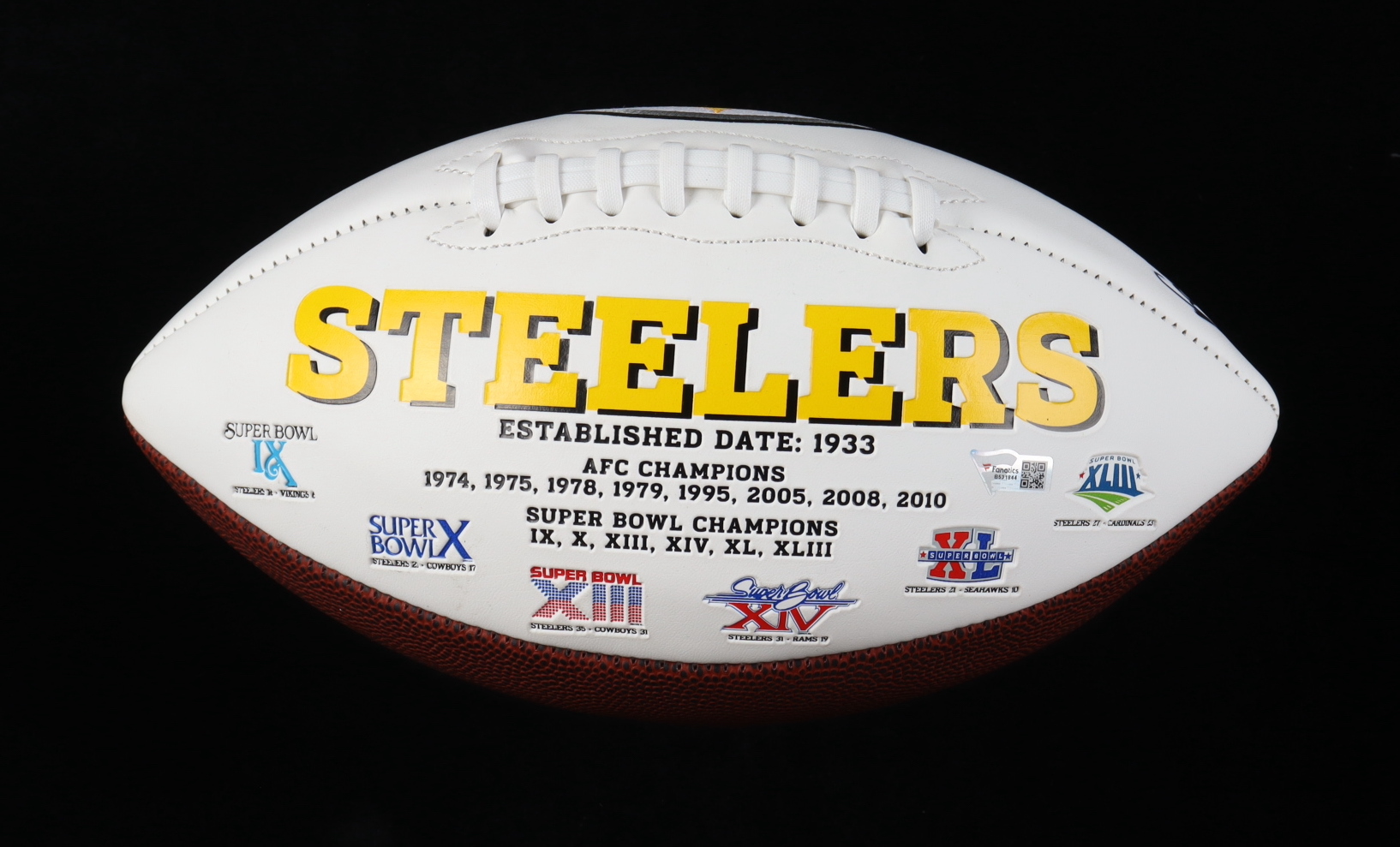 Terry Bradshaw & Franco Harris Signed Steelers Logo Football (Fanatics) at PristineAuction.com Terry Bradshaw & Franco Harris Signed Steelers Logo Football (Fanatics) at PristineAuction.com