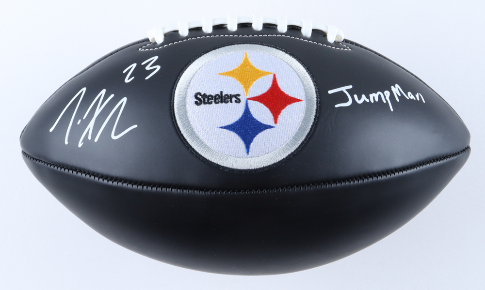 Joe Haden Signed Steelers Logo Football Inscribed "Jump Man" (Beckett) at PristineAuction.com Joe Haden Signed Steelers Logo Football Inscribed "Jump Man" (Beckett) at PristineAuction.com