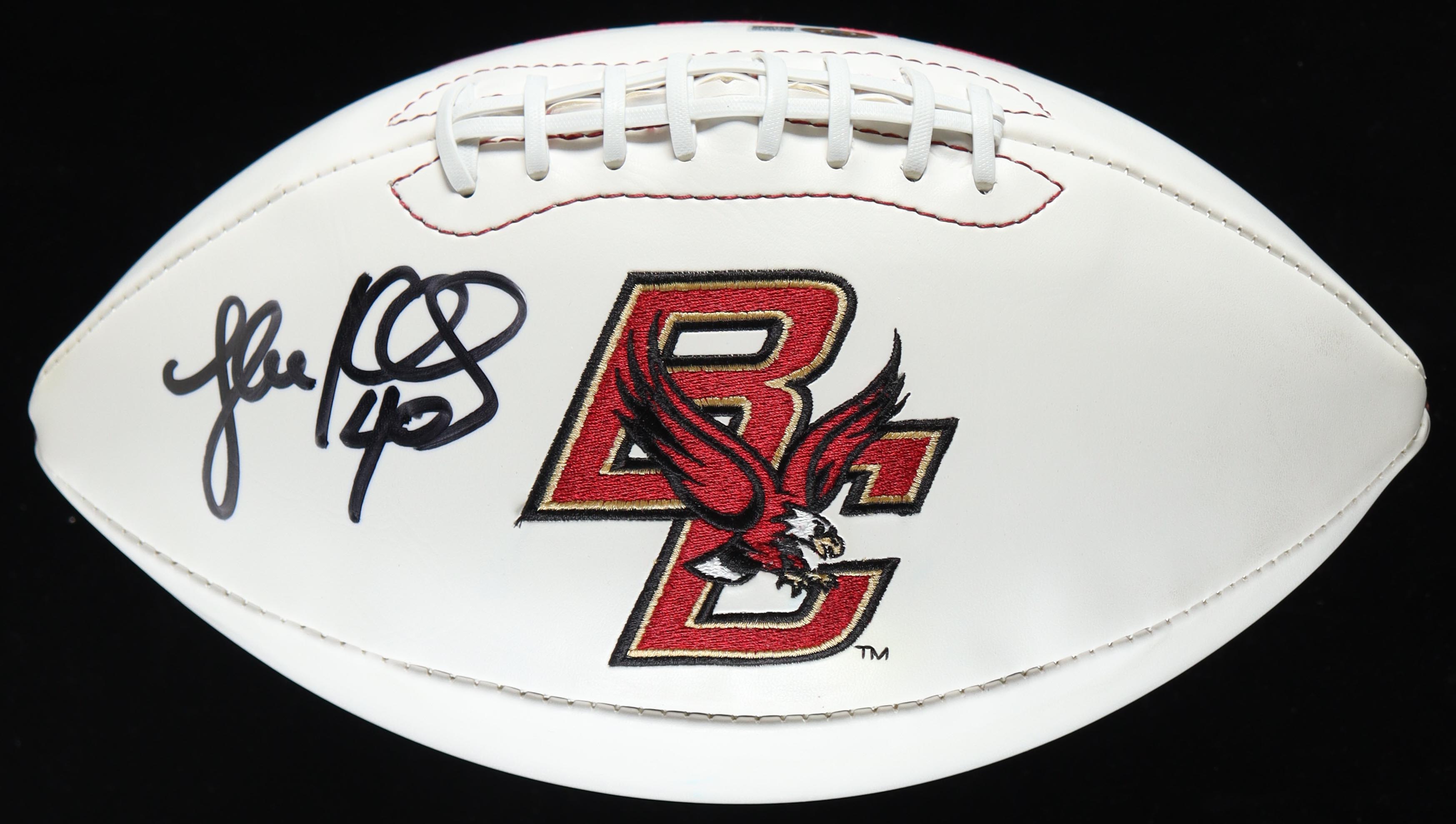 Luke Kuechly Signed Boston College Eagles Logo Football (Beckett) at PristineAuction.com Luke Kuechly Signed Boston College Eagles Logo Football (Beckett) at PristineAuction.com