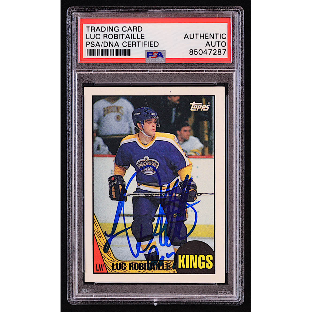 Luc Robitaille Signed 198788 Topps 42 RC (PSA) Pristine Auction
