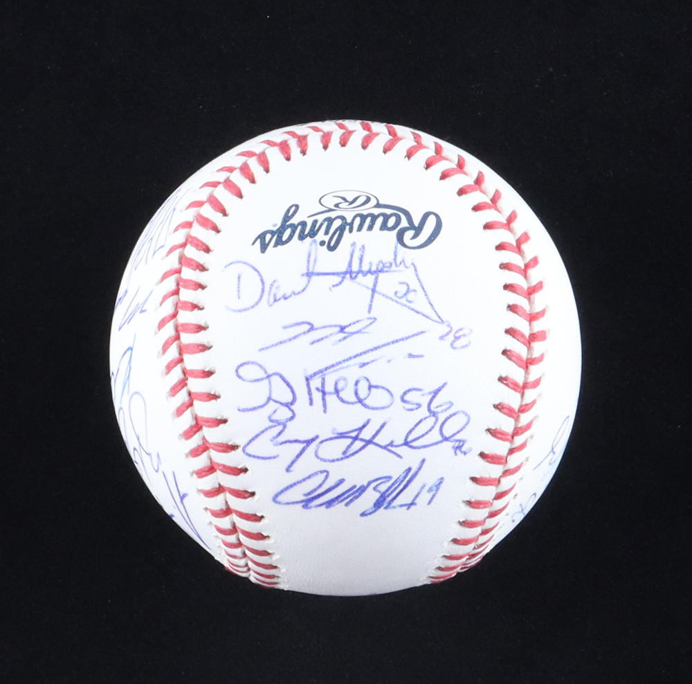 2017 NL All-Stars OML Baseball Signed by (20) with Joe Maddon, Paul Goldschmidt, Max Scherzer, Joey Votto (JSA) at PristineAuction.com 2017 NL All-Stars OML Baseball Signed by (20) with Joe Maddon, Paul Goldschmidt, Max Scherzer, Joey Votto (JSA) at PristineAuction.com