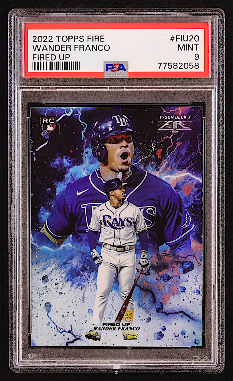 Wander Franco 2022 Topps Fire Fired Up #FIU20 RC (PSA 9) at PristineAuction.com Wander Franco 2022 Topps Fire Fired Up #FIU20 RC (PSA 9) at PristineAuction.com