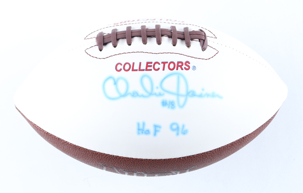 Charlie Joiner Signed Football Inscribed "HOF 96" (Beckett) at PristineAuction.com Charlie Joiner Signed Football Inscribed "HOF 96" (Beckett) at PristineAuction.com
