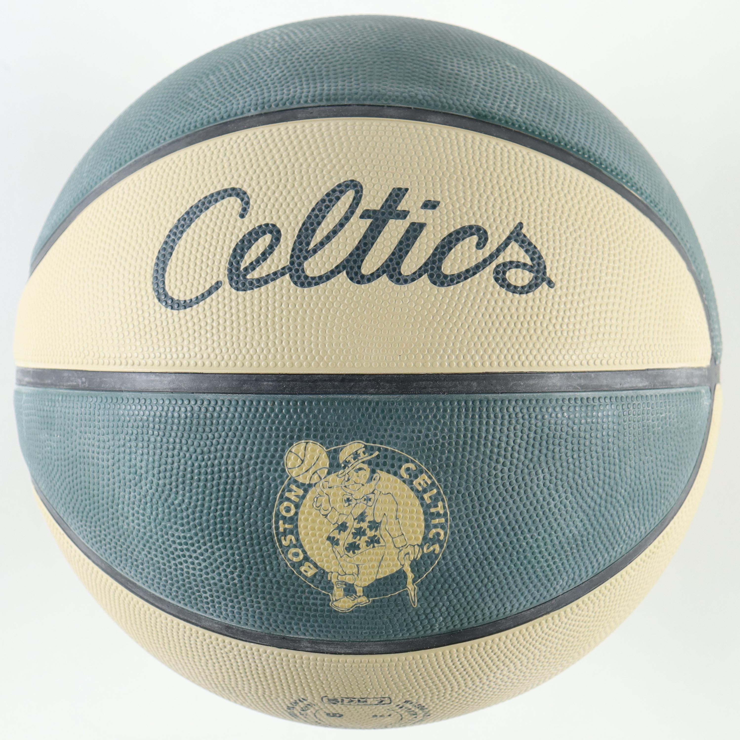 Larry Bird Signed NBA Celtics Basketball With Matching Green Display Stand (PSA) at PristineAuction.com Larry Bird Signed NBA Celtics Basketball With Matching Green Display Stand (PSA) at PristineAuction.com